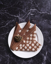 Sobremesa Brown Polka Dots Cotton Cloth Dinner Napkins | Table Linens