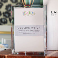 Kramer Drive  Note Stack with Acrylic Holder