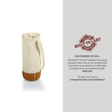 Picnic Time Malbec Insulated Canvas and Willow Wine Basket (Beige) - I'll Drink to That!