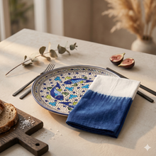 Sobremesa Blue Cotton Cloth  Napkins | Ombre Design Linens