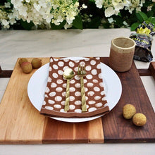 Sobremesa Brown Polka Dots Cotton Cloth Dinner Napkins | Table Linens