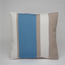 Sunbrella Multi Stripe Pillow in Air Blue/Flax