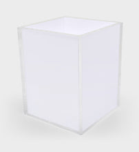 Tizo Acrylic Waste basket w/White Insert