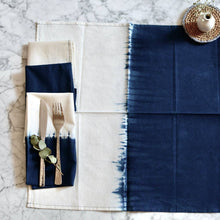 Sobremesa Blue Cotton Cloth  Napkins | Ombre Design Linens