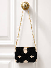 Handmade Macrame Clutch- Black and Cream