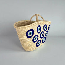 Evil Eye Straw Beach Bag  Versatile Handwoven Summer Tote